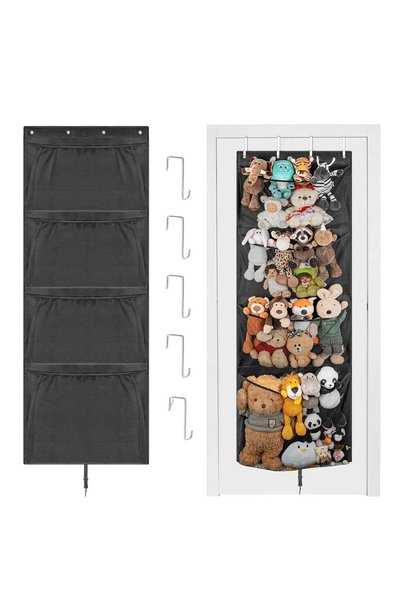 Generic Over Door Stuffed Animal Storage Bag, Large Plush Toy Organizer Mesh ...
