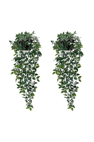 Generic Brand Plantă artificială suspendată în ghiveci, 2 bucăți plante artif...