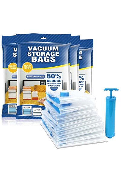 Generic Vacuum Storage Bags Pack of 11 Reusable 80% More Space Savers Sealer ...