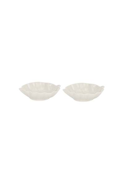Generic Royalford 2 Piece 6 Inch Leaf-Shaped Porcelain Salad Bowl Set | Non-T...