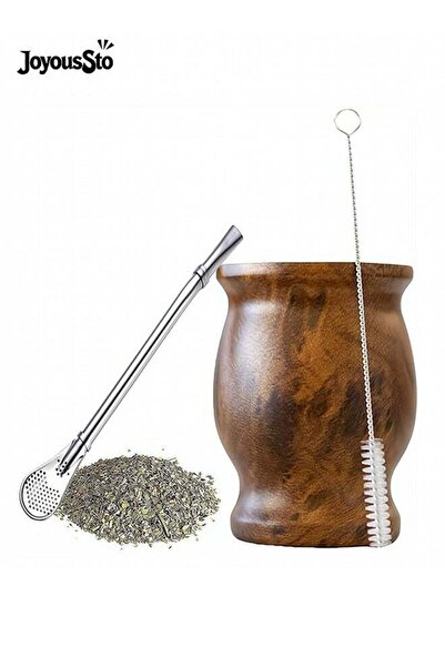 Generic Yerba Mate Cup and Bombilla Kit, 8 oz Gourd Set, Double Walled 304 St...