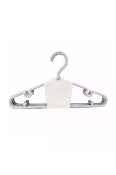 Generic Heavy Duty Non Slip Plastic Flexible Clothes Hangers 5pcs Set- Gray