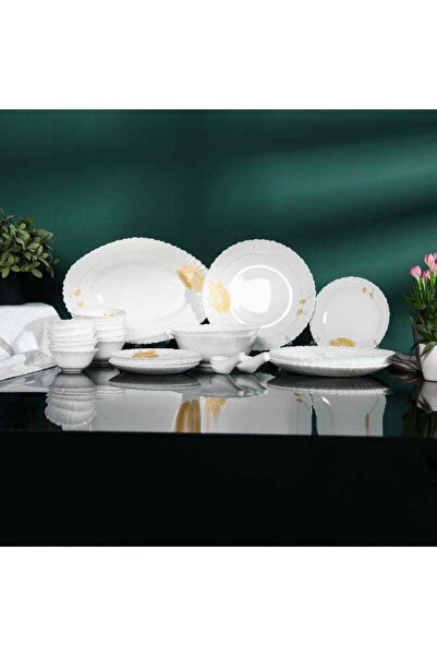 Generic Royalford 33-Piece Classic Opalware Dinner Set, Dishwasher-Safe and M...