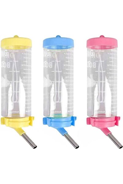Generic 3PC 8.45oz/250ml Guinea Pig Water Bottle - Drip-Free, Leak-Proof for ...