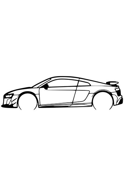 OEM Decorație Audi R8 V10 GT 2023 – Siluetă 3D, design auto minimalist