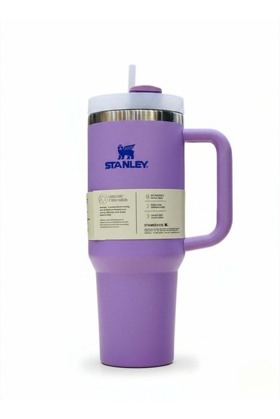 Generic Stanley 40oz Stainless Steel Tumbler with Handle & Straw | Vacuum Ins...