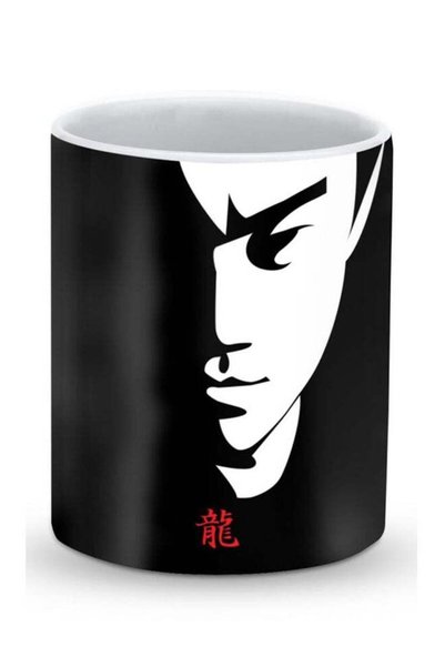 Generic Premium Tibute Bruce Lee Designer Mug Black/White/Red