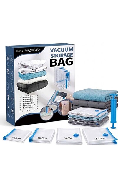 Generic 9-Piece Vacuum Storage Bags Set 40x60cm, 50x70cm, 60x80cm, 80x100cm, ...