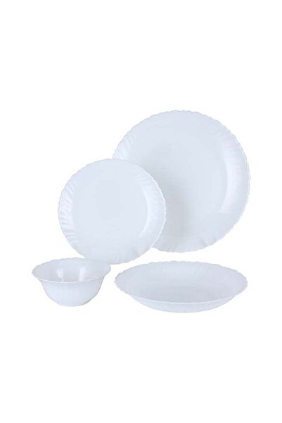 Generic Royalford 16 Piece Classic Opalware Dinner Set, Includes Dinner, Deep...