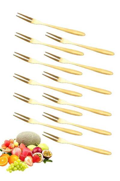 Generic 12 Pcs Mini Forks Appetizer Forks Small Fruit Fork for Appetizers Pas...