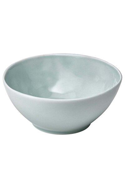 Generic Bowl, Porcelain, Tactile Handcrafted Look, Turquoise/Grey, 15 cm