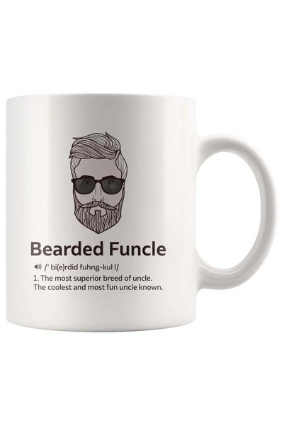 Generic Bearded Funcle Definition Mug Uncle From Niece Nephew Brother Sister ...