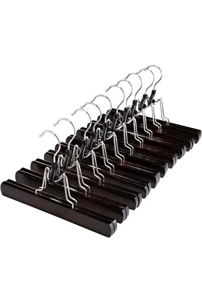 Generic HOUSE DAY Wooden Pants Hangers 20Pack with Felt Lining Non-Slip Space...