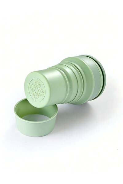 Generic Green 500ml Food-Grade Collapsible Silicone Cup, Large Capacity Leak-...