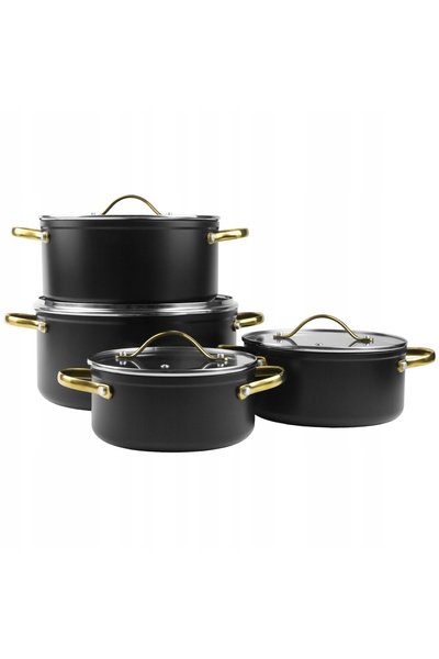 Silesia Emalia Set de 4 oale din aluminiu HANYS 1,9L / 2,7L / 4,7L / 7,5L ANT...