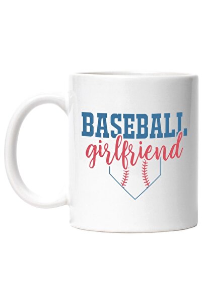INOVATIX Personalized white mug, for the girlfriend of a sports baseball play...