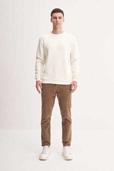 Cazador Men's Jazz 54250 3Ipl. Bıs.Yk. Sweat Ecru