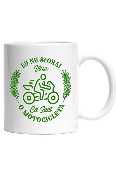 INOVATIX Cana alba personalizata,Iubitorii De Motocicleta Sport Adrenalian Eu...