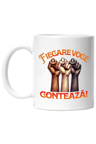 INOVATIX Personalized white mug, Hands United Various Skin Tones Inspirationa...