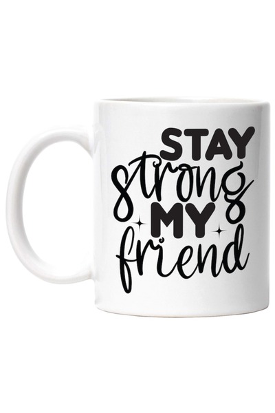 INOVATIX Personalized white mug, which encourages you to stay strong no matte...