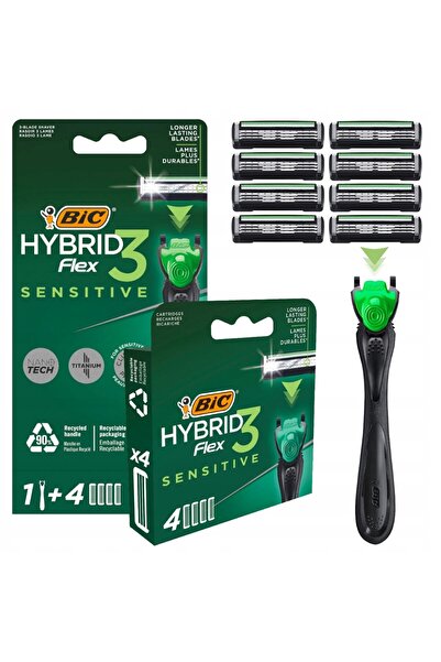 Bic APARAT DE RAS HIBRID 3 FLEX SENSITIVE + SET DE 8 REZERVE DE LAME