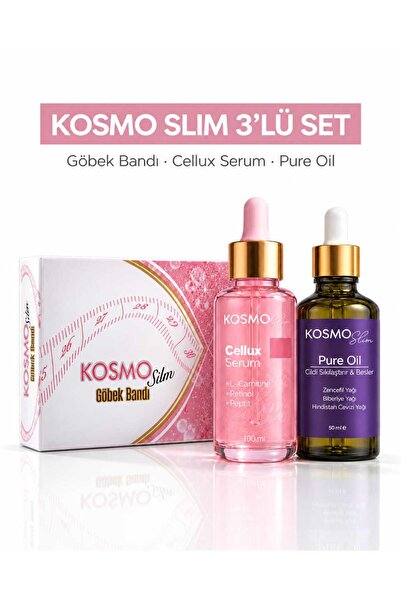kosmo slim 3’lü Bölgesel Bakım Seti – 30’lu Göbek Bandı, Cellux Sıkılaştırıcı...