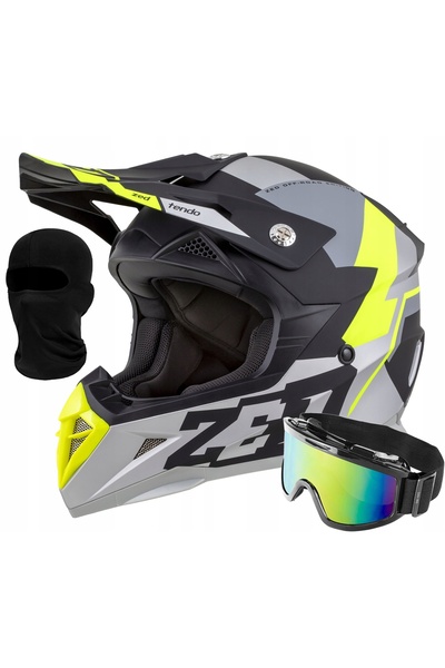 zed Casca cross enduro X1.9 XL argintiu mat ECE 22.06 + ochelari sub interfon