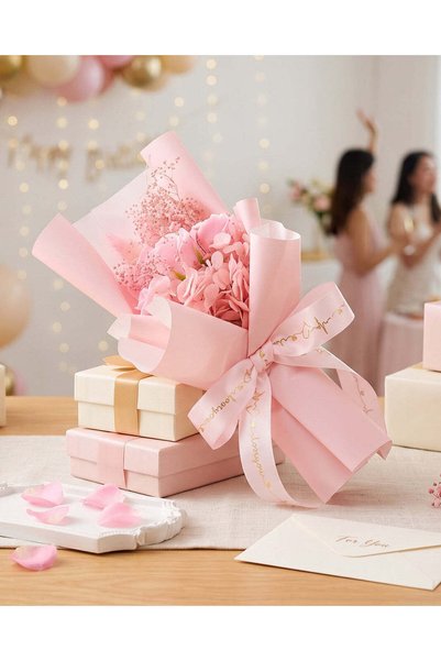 REDTAG Pink Artificial Flower Gift Set