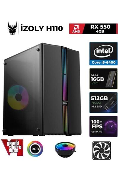 IZOLY Sword I5-6400 16GB DDR4 512GB M.2 NVMe RX 550 4GB Oyuncu Oem Set