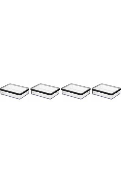 Rotho SET 4x RECIPiente ORGANIZATOARE PENTRU ALIMENTE/PRODUSE Vrac, NEGRE, 1L...