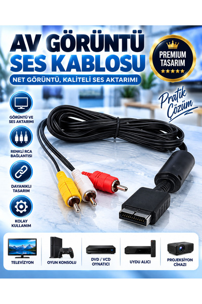 PEMBERTON AV Görüntü Ses Kablosu HDMI Uyumlu RCA Kablo TV Oyun Konsolu Ses Görüntü Aktarım Kablosu