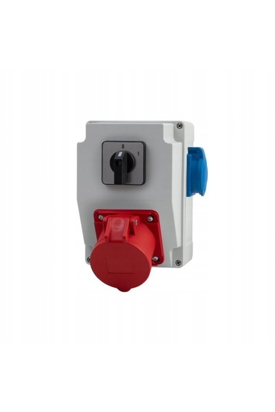 F-ELEKTRO Cutie de distribuție, priză RS-KOMBI 16/5, 2x230V, întrerupător 0/1...