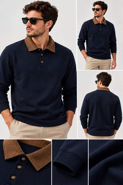 Polo Yaka Sweatshirt