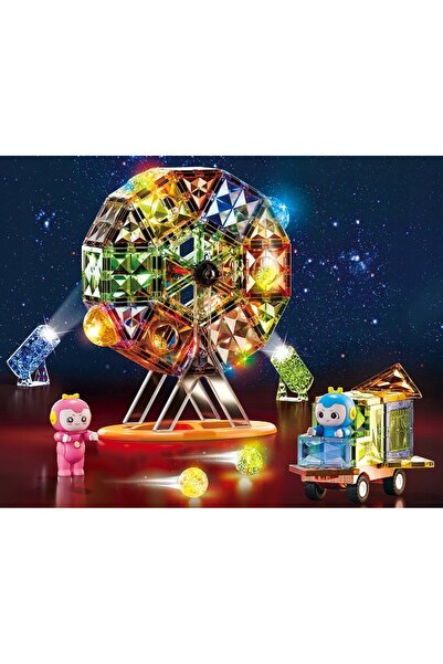 ChRLD Blocuri magnetice de construcție, Elemente luminoase, Moară de vânt 87 El.