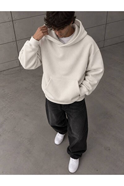 Erkek Oversize Kapüşonlu Sweatshirt