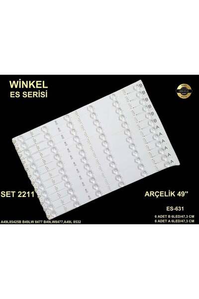 Winkel B49LW8477 A49LW8477 A49LB8477 ZBD606000 Uyumlu TV LED Bar Takımı 12'li