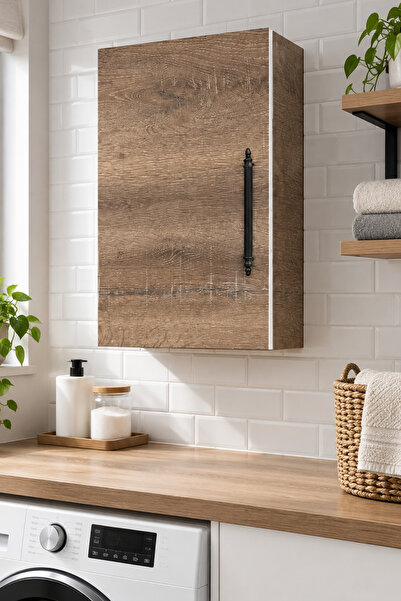 YedekGaraj Lavabo Üstü Banyo Dolabı Mutfak ve Çamaşır Odası Çok Amaçlı Duvar ...