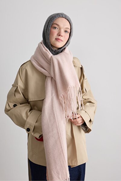 Modakaşmir Classic Tasseled Wide Scarf