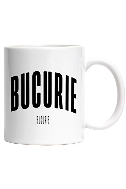 INOVATIX Cana alba personalizata,Cuvantul Bucurie,Motivational,Self Help,Inte...