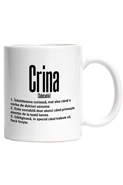 INOVATIX Εξατομικευμένο Cana Alba, Name Crina, και Funny, Curious, Social, Na...