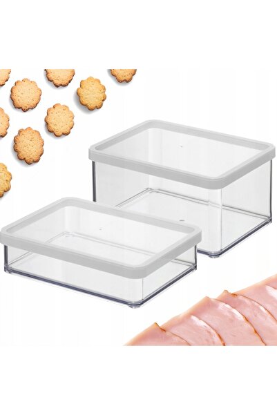 Rotho SET 2x CUTII PENTRU ALIMENTE PRODUSE Vrac ALB LOFT 1L/2,25 LOFT
