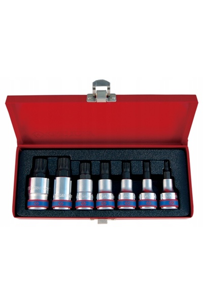 King Tony Set de chei tubulare cu cap canelat de 1/2'', 7 bucăți. SCURT M6-M18