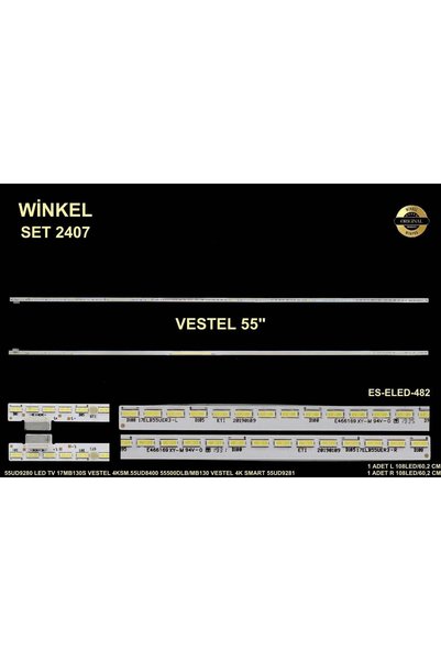 Winkel 405LB/MB130 55UD9300 17MB130S REV0.4 Uyumlu TV LED Bar Çubuğu 2'li