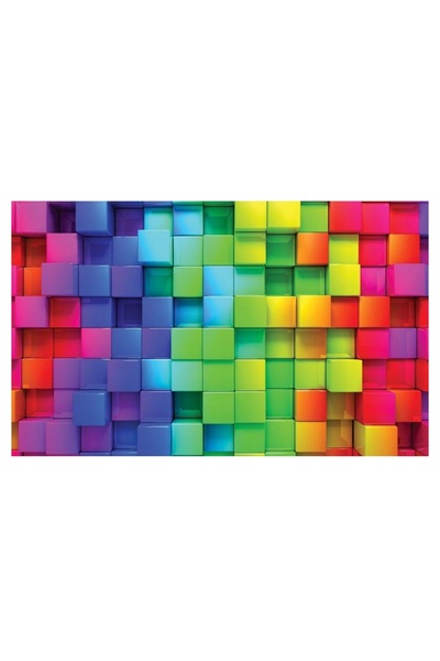 Wallarena Tapet foto CURCUBEU 3D Pentru copii Blocuri de construcție 312x219