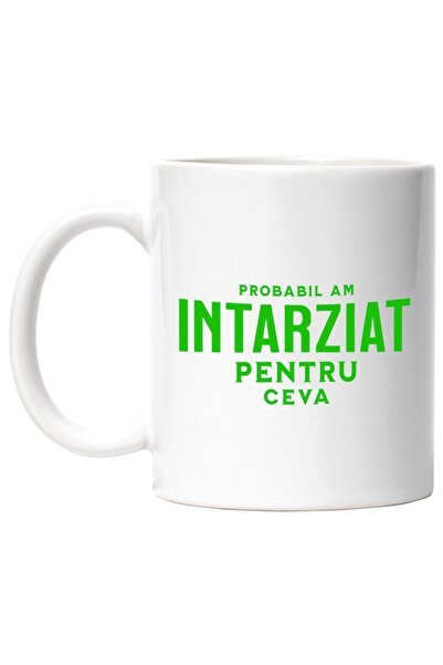 INOVATIX Personalized white mug, In Romanian I'm Probably Late For Something,...