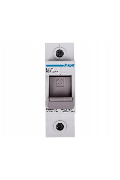 hager D02 1P 63A 400VAC 110/220VDC Disjunctor Modular Orizontal MCB