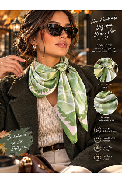 Bolder Betty Green Scarf 70*70 cm