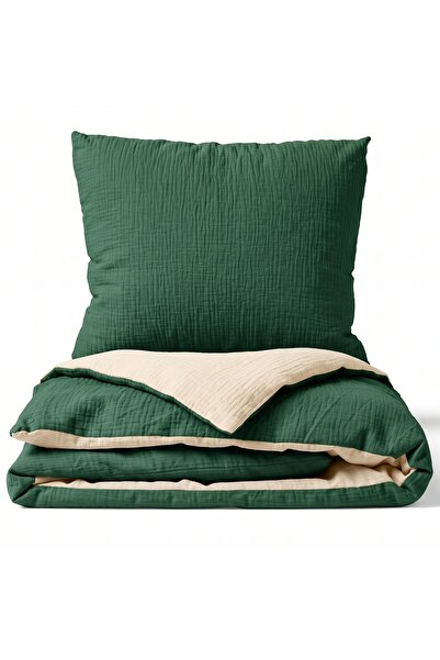 J W SAX Lenjerie de pat din muselină dublă față 140x200 Bumbac premium Colecț...