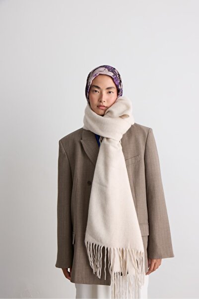 Modakaşmir Classic Tasseled Wide Scarf