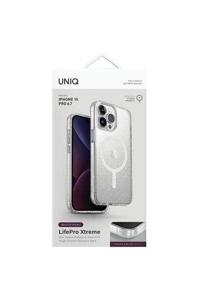 uniq Husă pentru iPhone 15 Pro Max LIFEFRO XTREME MAGCLICK Transparentă
